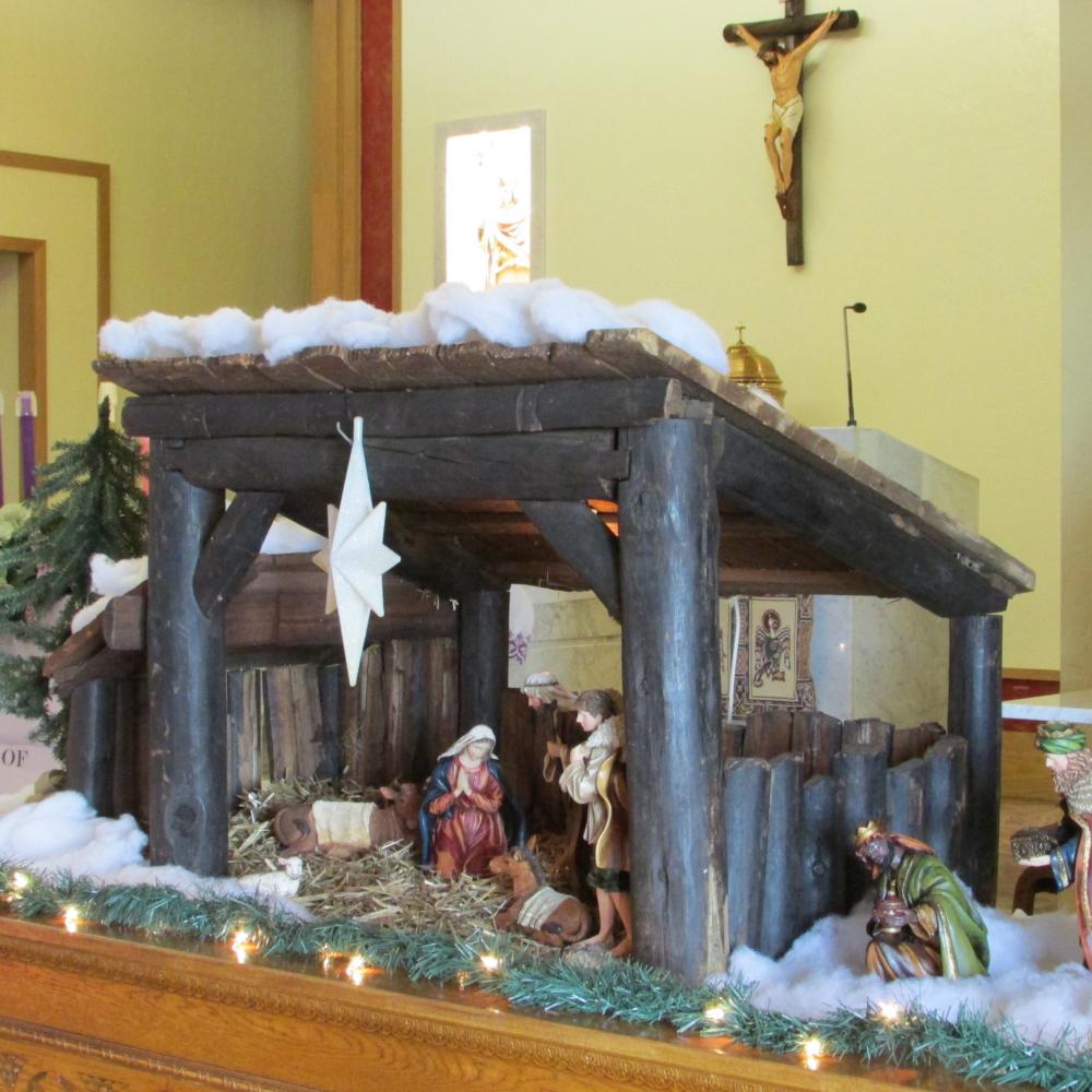 Nativity Scene. The Creche was built by Cecilia Hecker's father and grandfather